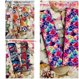 Popsicle holders 3 prints available handmade